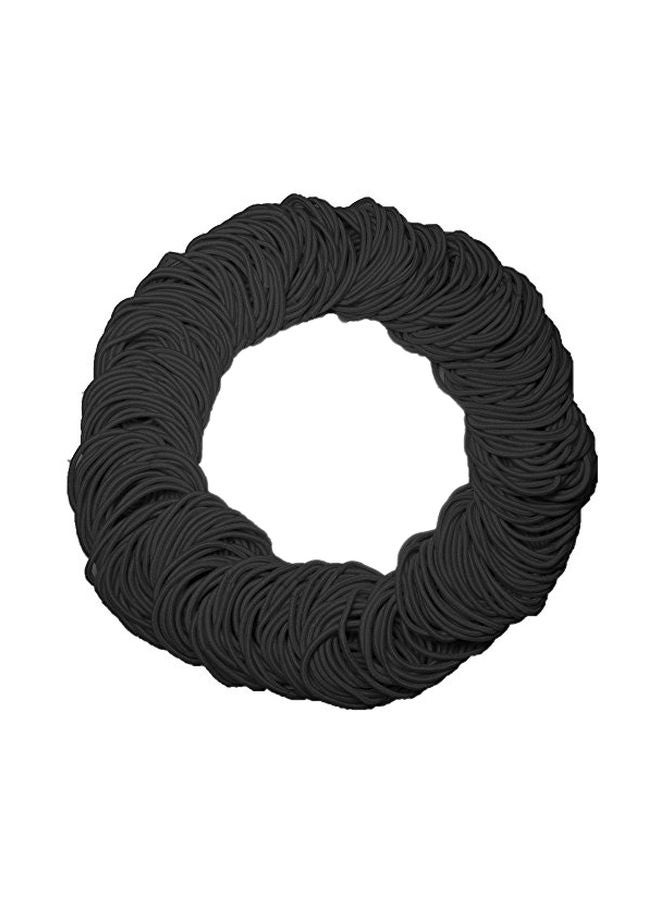 Threddies 432-Piece Ponytail Elastic Band Black 