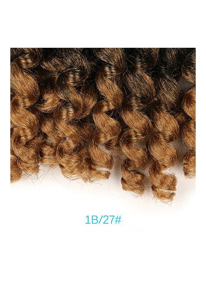 Xtrend - Pack Of 5 Curly Hair Extension Strands Brown/Black 8inch - Image 1
