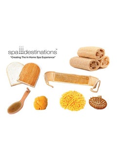 spa destinations Pack Of 2 Dry And Wet Body Brush Brown  - Image 3