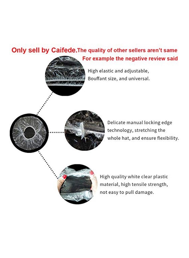 Caifede 120-Piece Shower Caps Clear 18inch  - Image 2