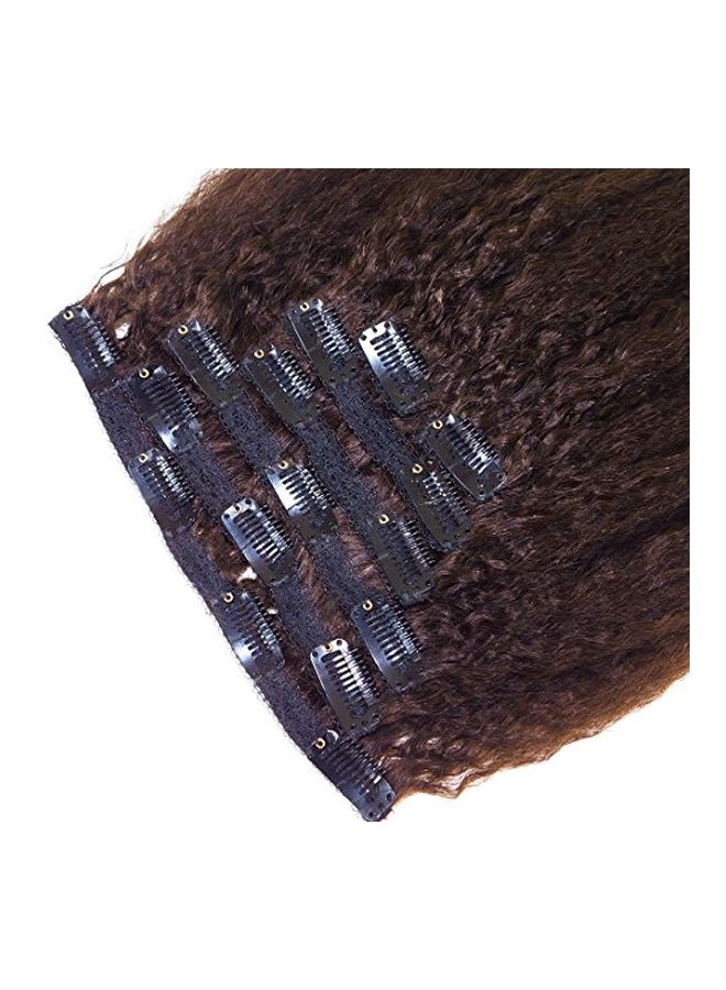 7-Piece Kinky Curly Hair Extensions Brown 12inch - v1567606494/N29278248A_2