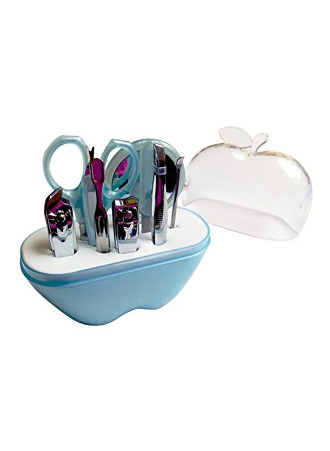 Spdoo 9-Piece Pedicure And Manicure Set Silver/Blue - Image 1