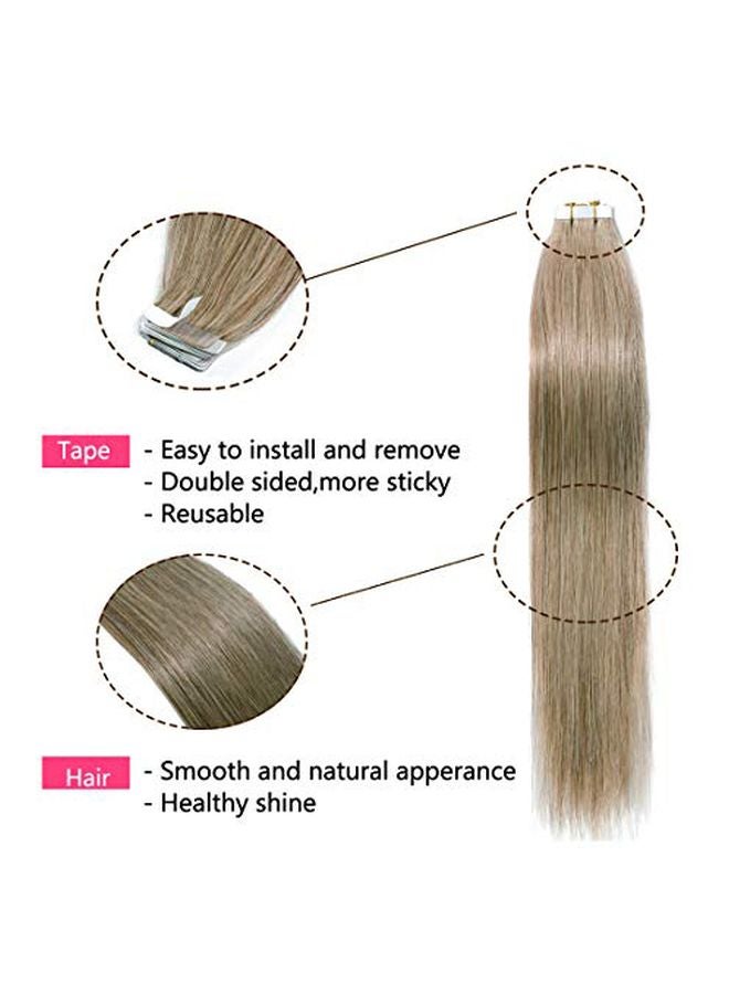 سيجو مجموعة وصلات شعر طبيعي مفرود من 20 قطعة . 20بوصة - Image 2