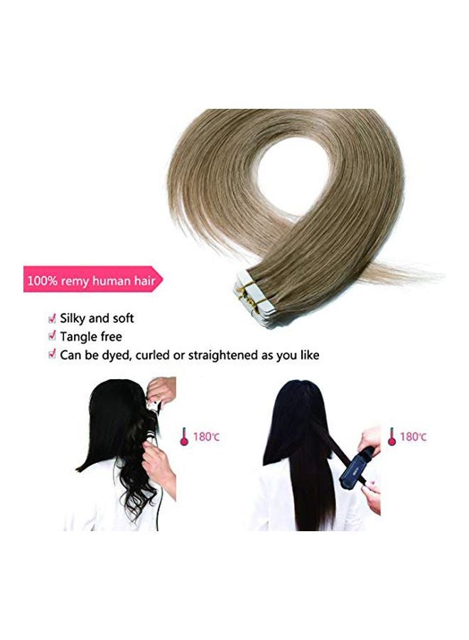 سيجو مجموعة وصلات شعر طبيعي مفرود من 20 قطعة . 20بوصة - Image 3