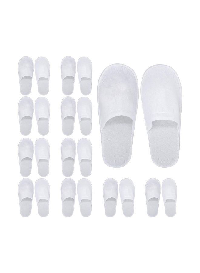 Upper Midland Products 24-Pairs Disposable Bath Slippers White  - Image 1
