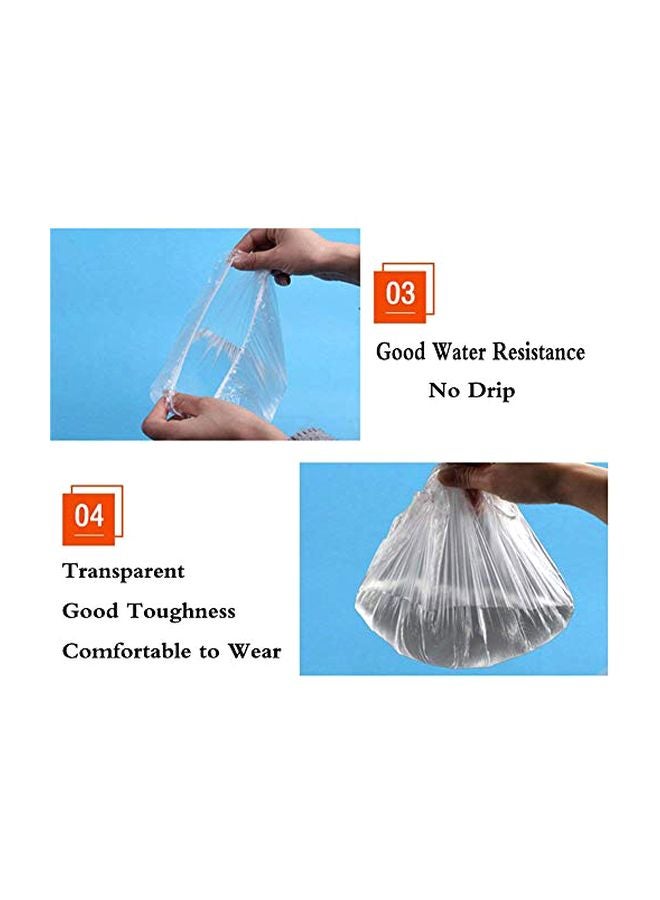 LADES 100-Piece Disposable Shower Cap Clear  - Image 3