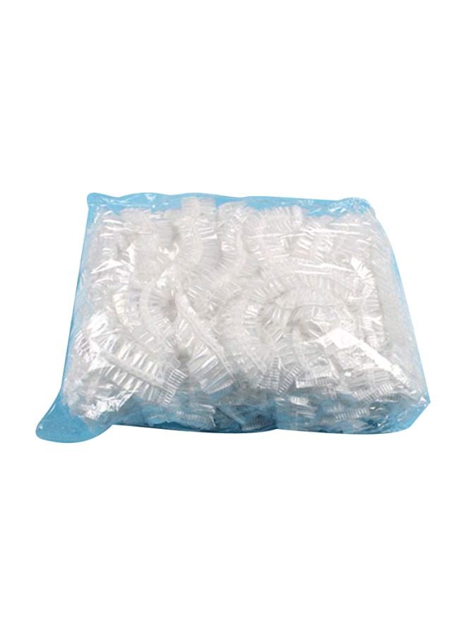 LADES 100-Piece Disposable Shower Cap Clear  - Image 1
