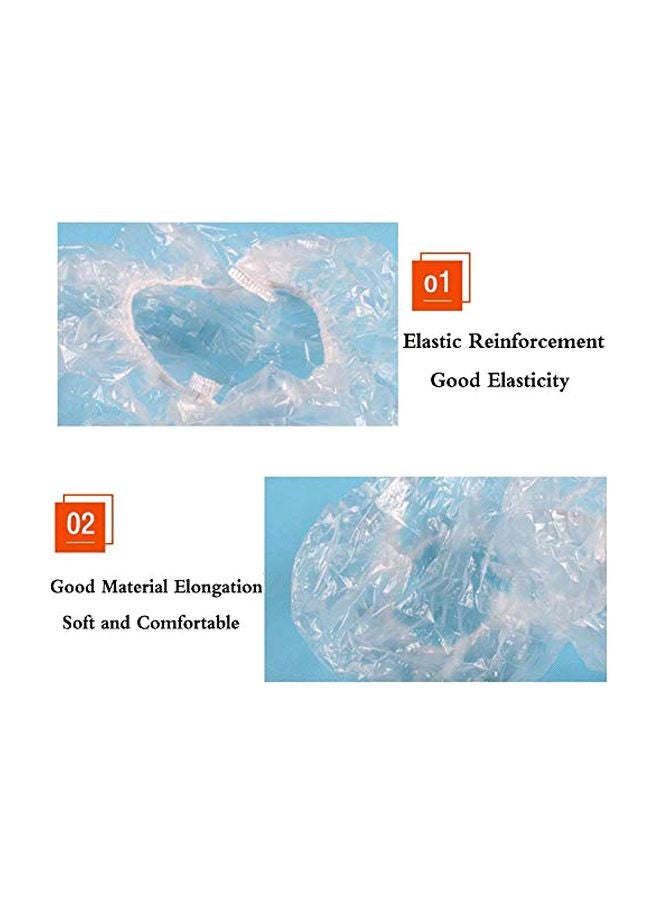 LADES 100-Piece Disposable Shower Cap Clear  - Image 2