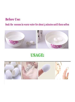 100-Piece Silk Facial Cleanser Ball White - v1567606578/N29272747A_4