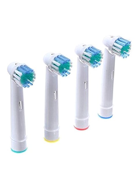 Pack Of 4 Replacement Electric Toothbrush Heads White/Green/Blue