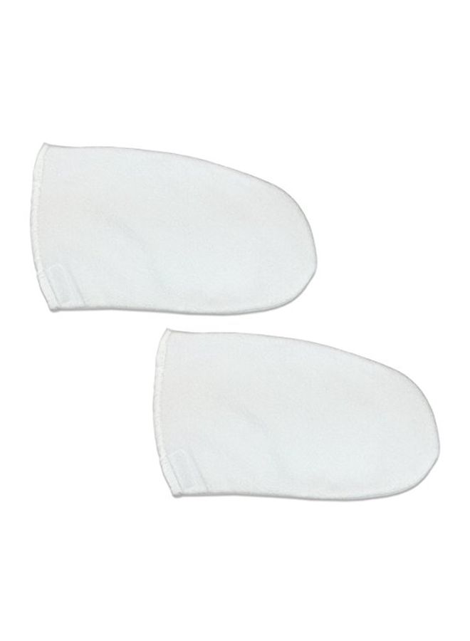 بانا قفازات معزولة حرارية من القماش قابلة لإعادة الاستخدام من قطعتين أبيض - Image 2