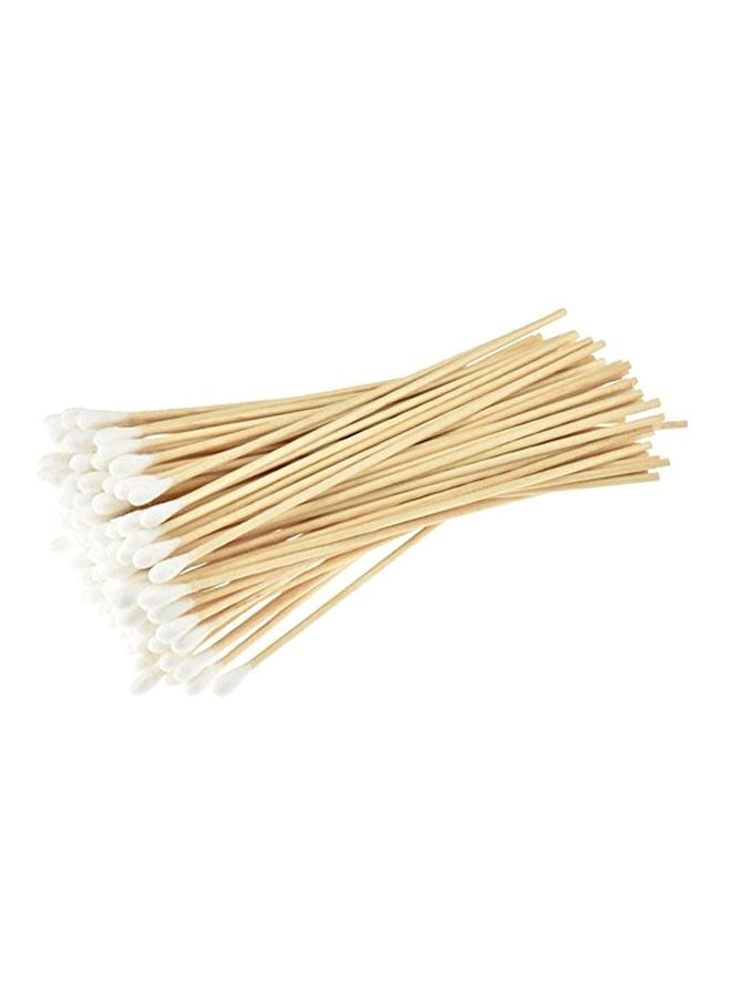 VANTIYAUS 400-Piece Cotton Swabs Kit Beige/White - Image 1