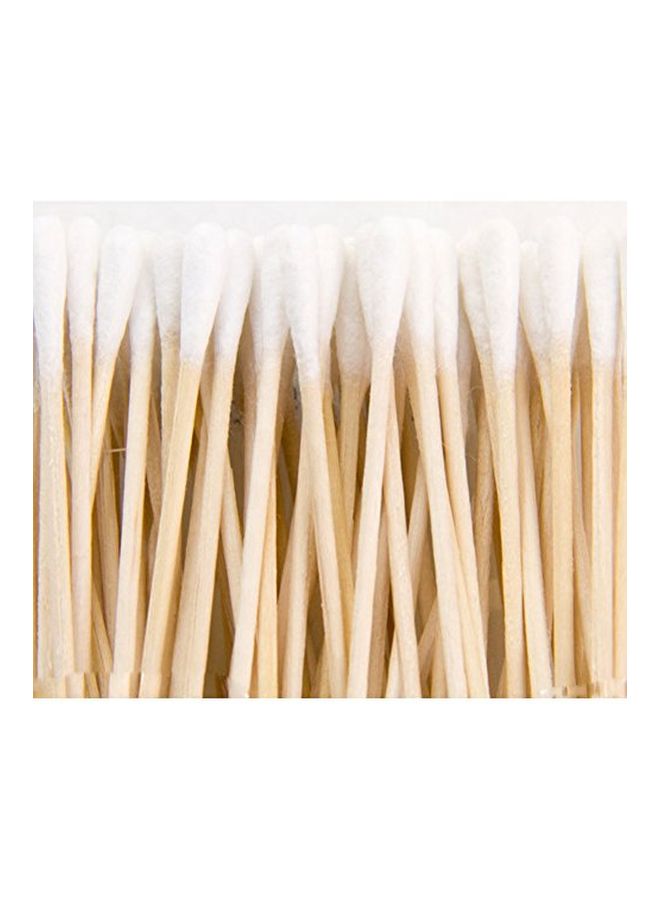 VANTIYAUS 400-Piece Cotton Swabs Kit Beige/White - Image 4