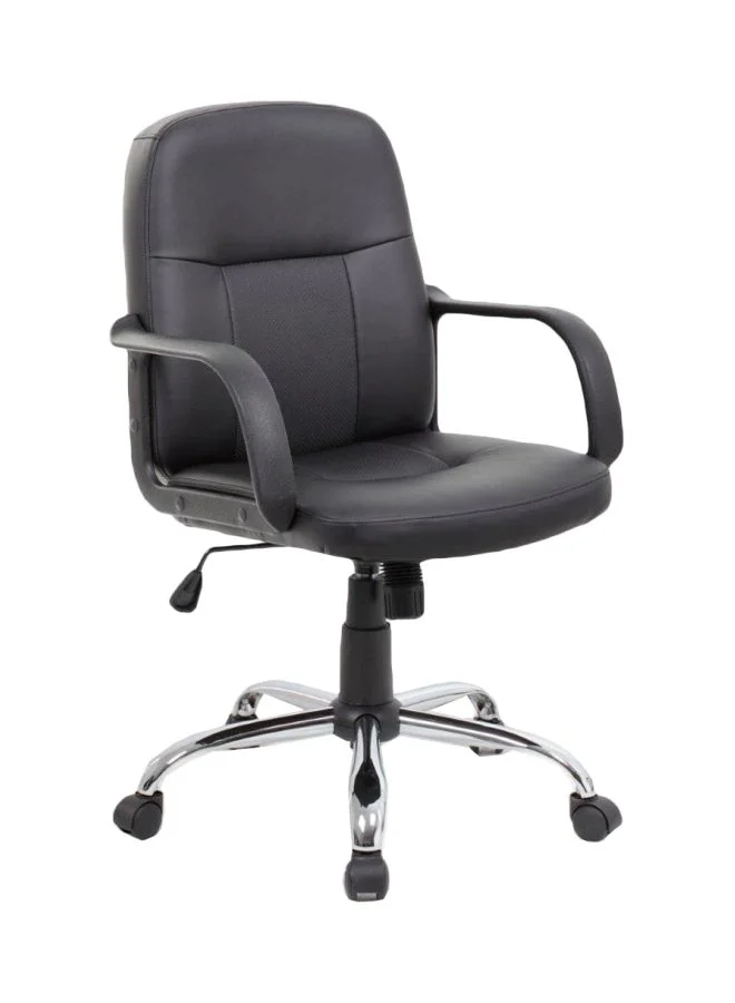 DANUBE HOME Quillon Mid Back Office Chair Black