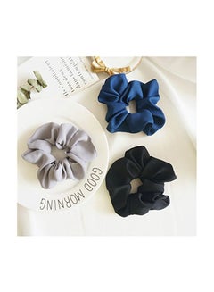 Aprince 5-Piece Chiffon Scrunchies Hair Ties Multicolour  - Image 3