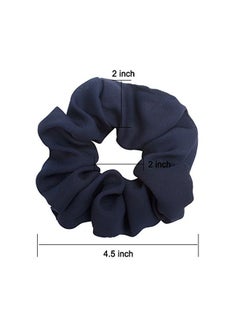 Aprince 5-Piece Chiffon Scrunchies Hair Ties Multicolour  - Image 4