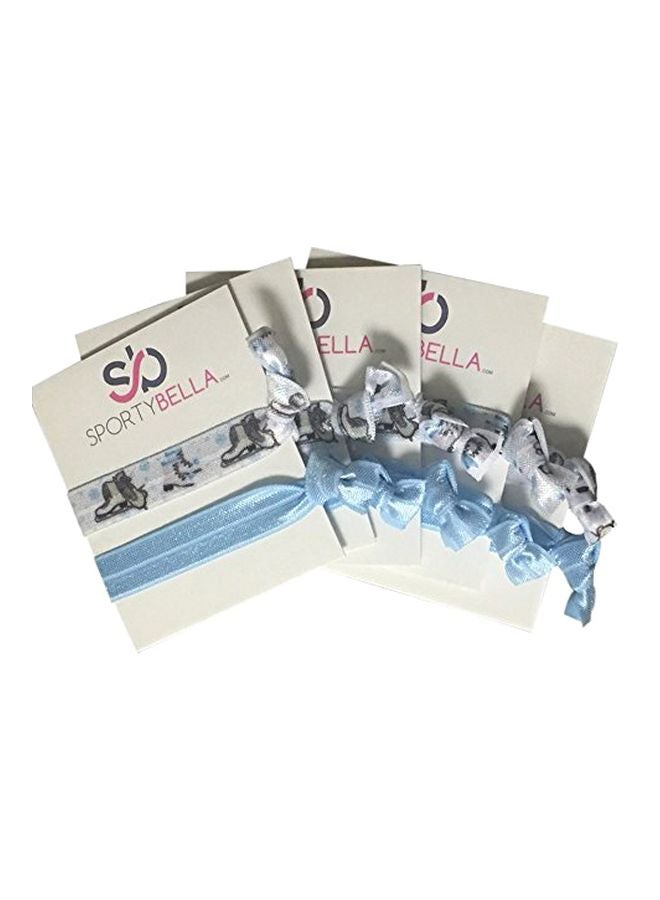 إنفينيتي كوليكشن مجموعة ربطات شعر مطاطية من 8 قطع أحمر / أسود / أبيض - Image 1