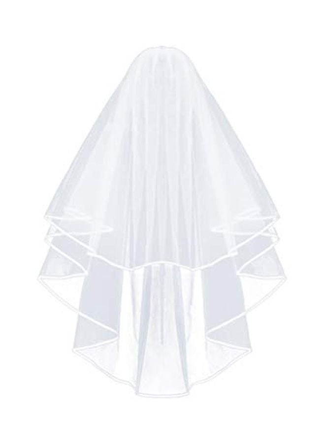 2-Tier Wedding Veil With Comb White - v1567609541/N29277299A_1