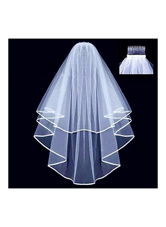 2-Tier Wedding Veil With Comb White - v1567609541/N29277299A_2