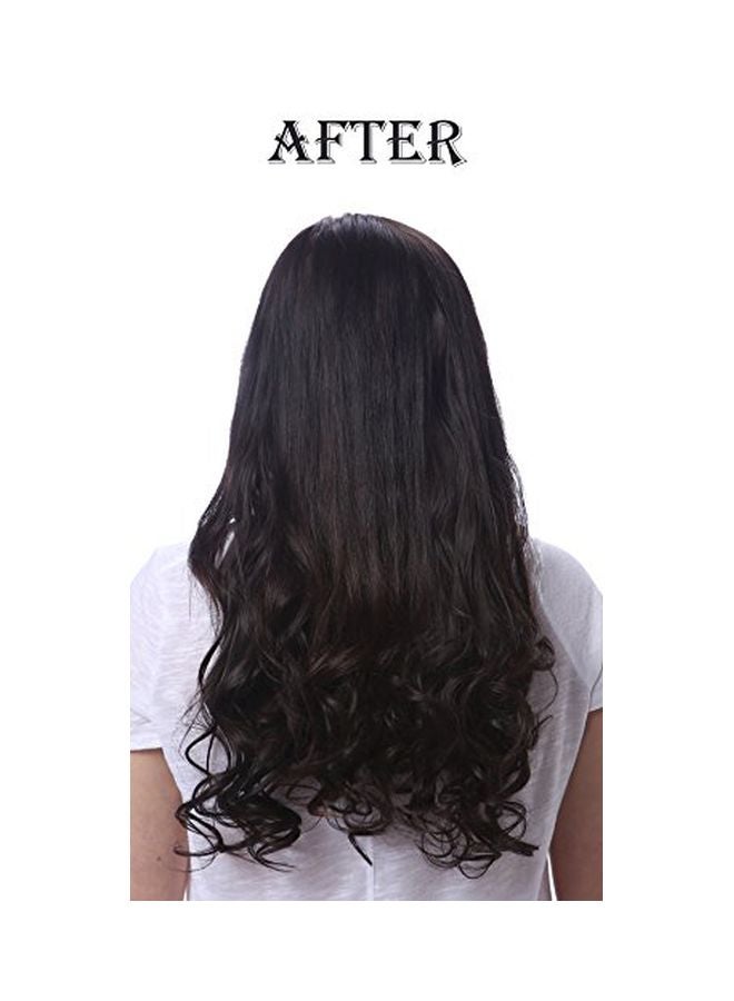 OneDor 7-Piece Curly Full Head Clip-On Hair Extension Set 1B-Off Black 20inch  - Image 4