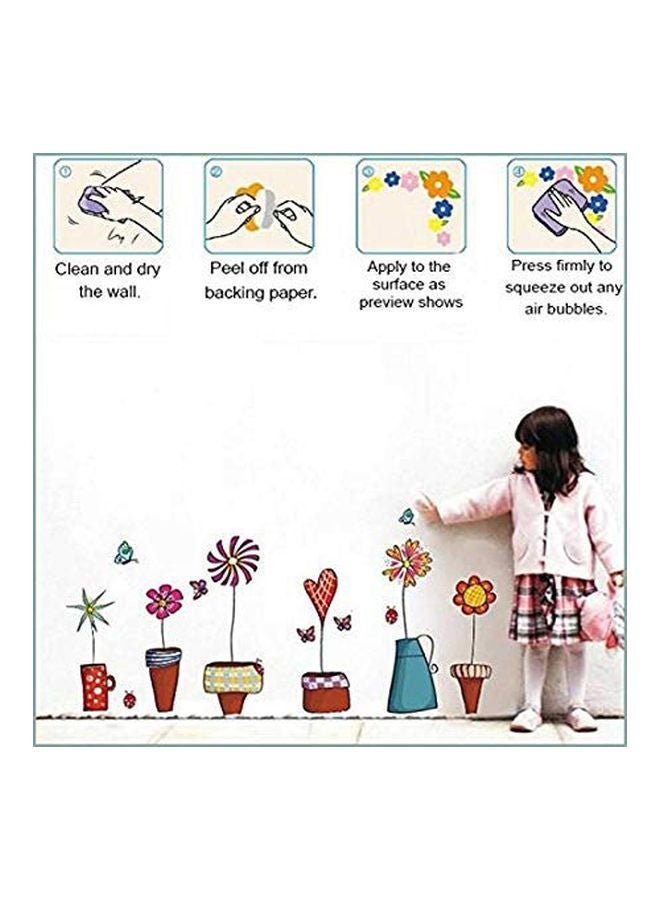 Extra Edge Roseate Flowers Wall Sticker Pink/Red 100x85centimeter - Image 2