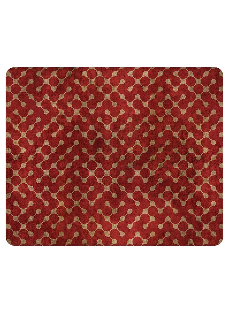Stylizedd - Connect The Dots Non-Slip Gaming Mousepad Red/Brown - Image 1