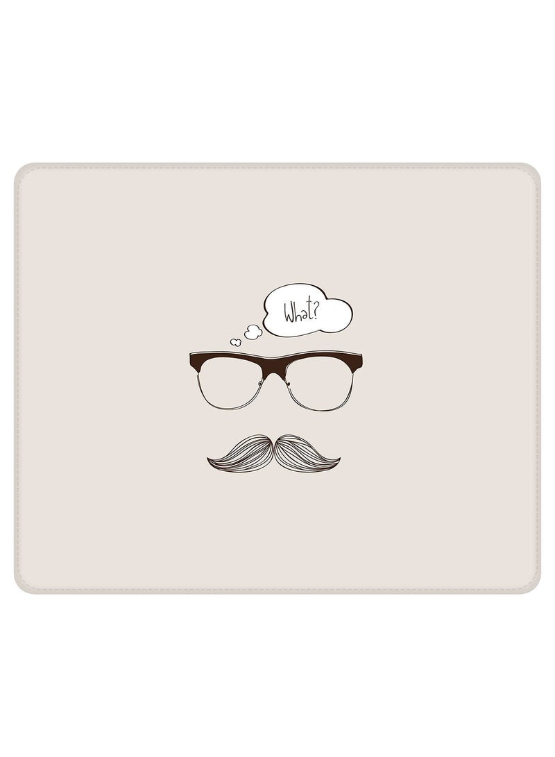 Stylizedd What Hipster Non-Slip Gaming Mousepad Off White - Image 1