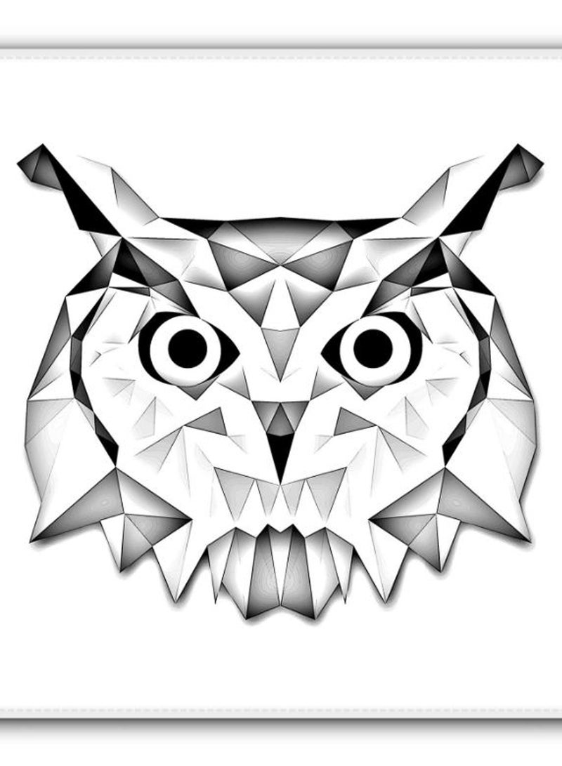 Stylizedd Poly Owl Non-Slip Gaming Mousepad White/Black - Image 2