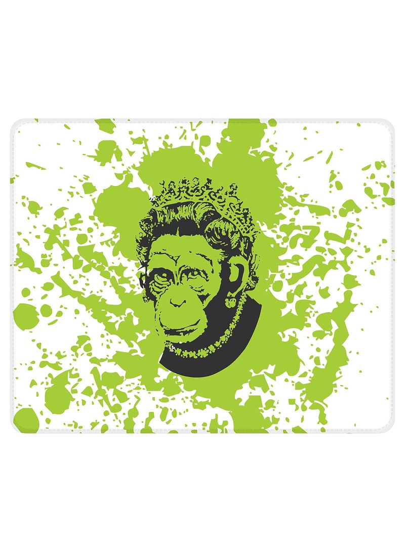 Stylizedd Ape Queen Non-Slip Gaming Mousepad White/Green/Black - Image 1