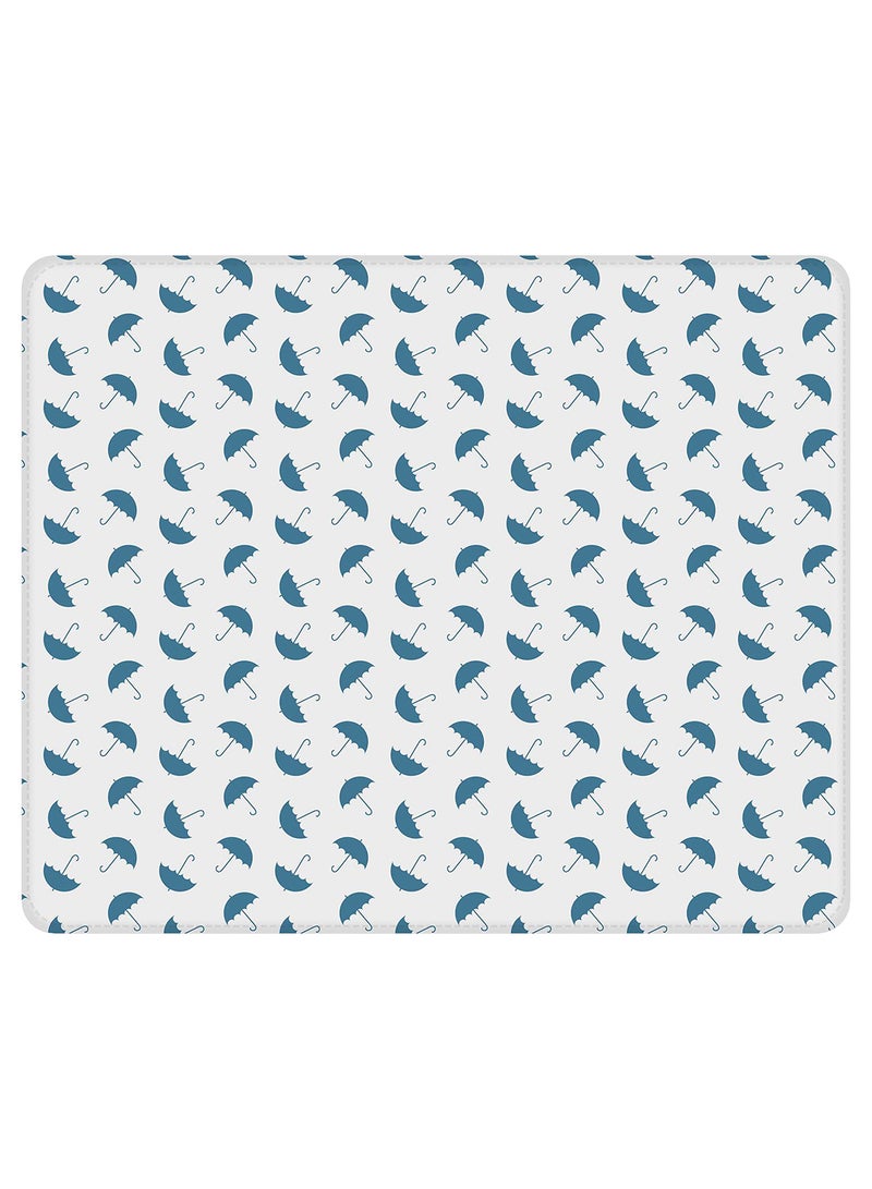 Stylizedd Falling Umbrellas Non-Slip Gaming Mousepad Blue/White - Image 1