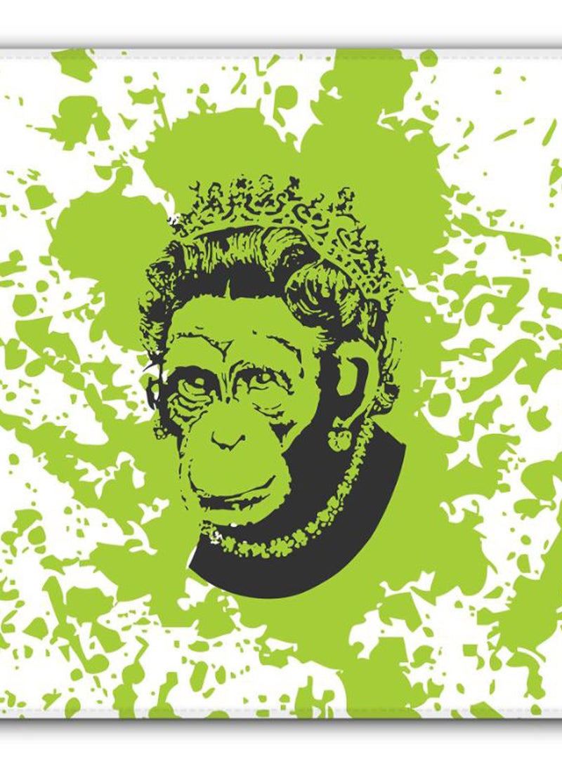 Stylizedd Ape Queen Non-Slip Gaming Mousepad White/Green/Black - Image 2