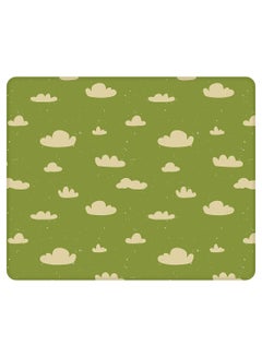 Stylizedd Wandering Clouds Non-Slip Gaming Mousepad Green/Beige  - Image 1