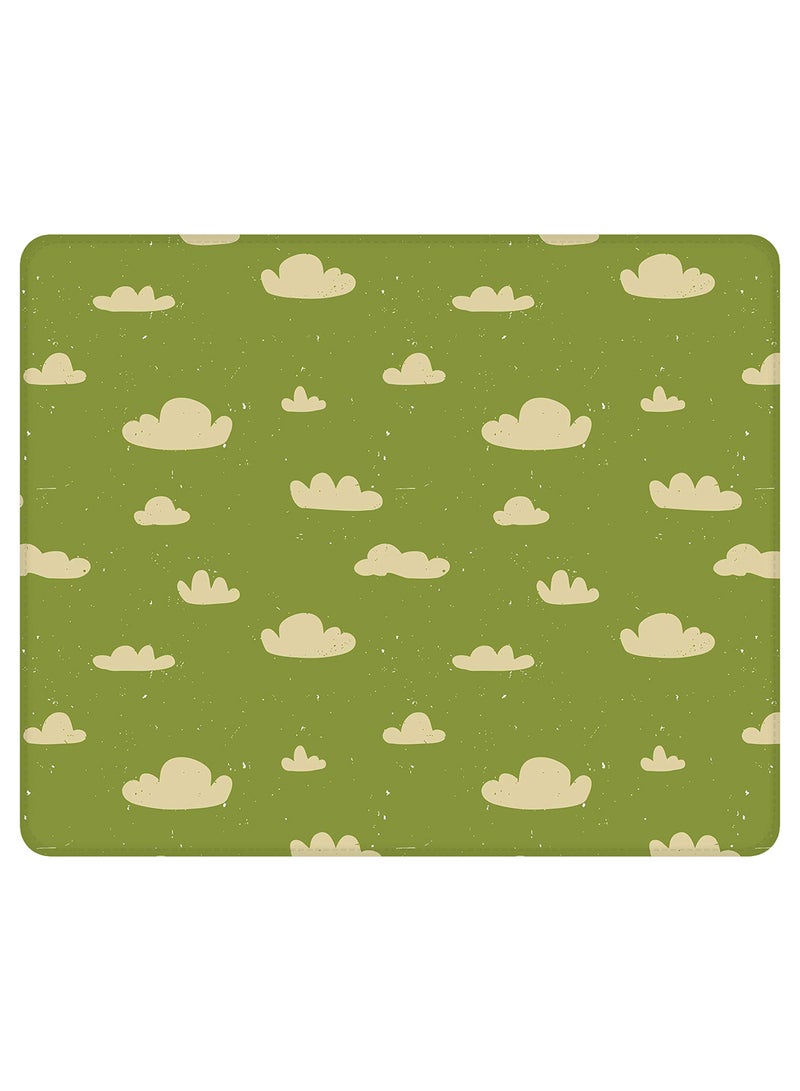 Stylizedd Wandering Clouds Non-Slip Gaming Mousepad Green/Beige  - Image 1