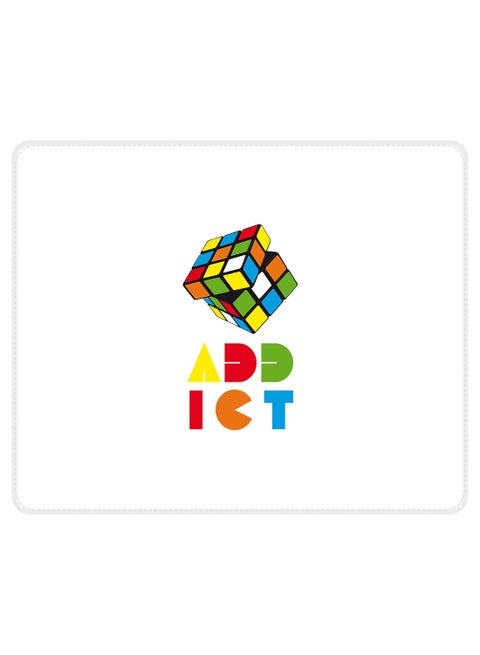 Rubiks Addict Non-Slip Gaming Mousepad White