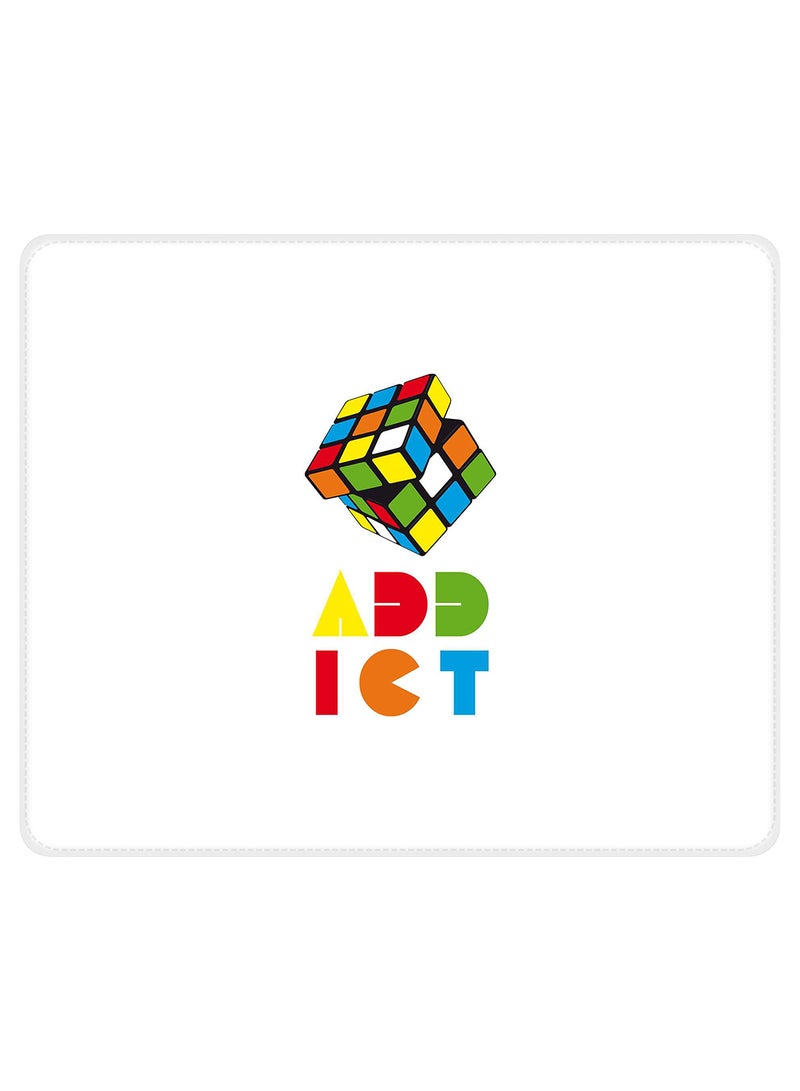 Rubiks Addict Non-Slip Gaming Mousepad White