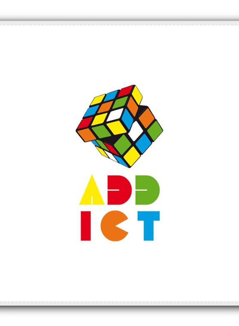 Rubiks Addict Non-Slip Gaming Mousepad White