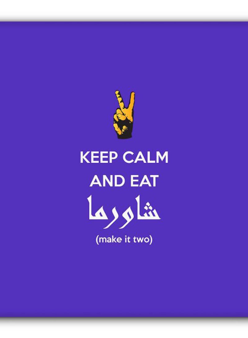 Stylizedd Keep Calm And Eat Shawarma Non-Slip Gaming Mousepad Purple/White - Image 2