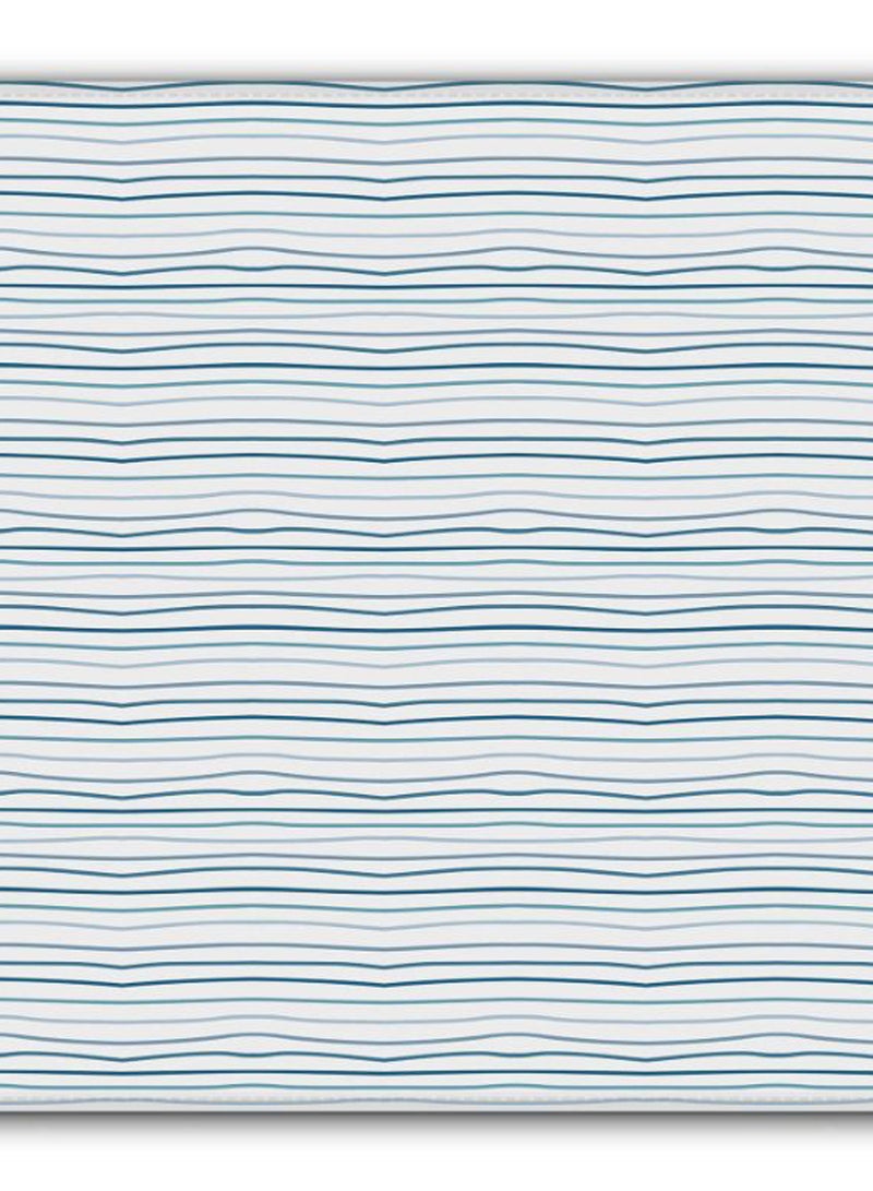 Stylizedd Shaky Lines Non-Slip Gaming Mousepad White/Blue - Image 2