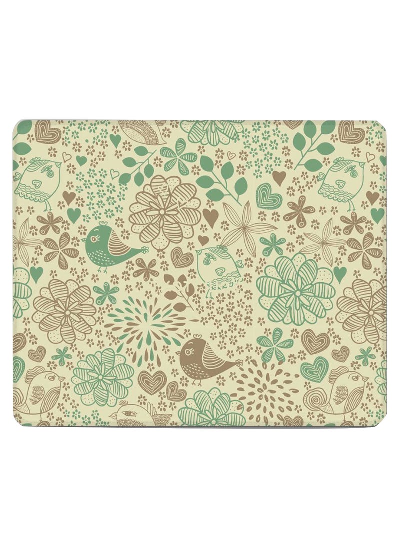 Stylizedd Cozy Garden Non-Slip Gaming Mousepad Green/Brown/Beige - Image 1