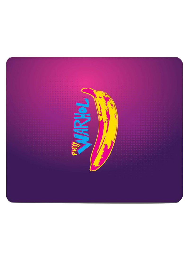 Stylizedd Have A Banana, Andy Non-Slip Gaming Mousepad Purple/Yellow/Blue  - Image 1