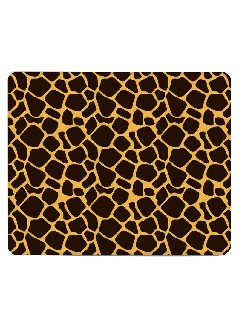 Stylizedd Giraffe Skin Non-Slip Gaming Mousepad Black/Yellow - Image 1