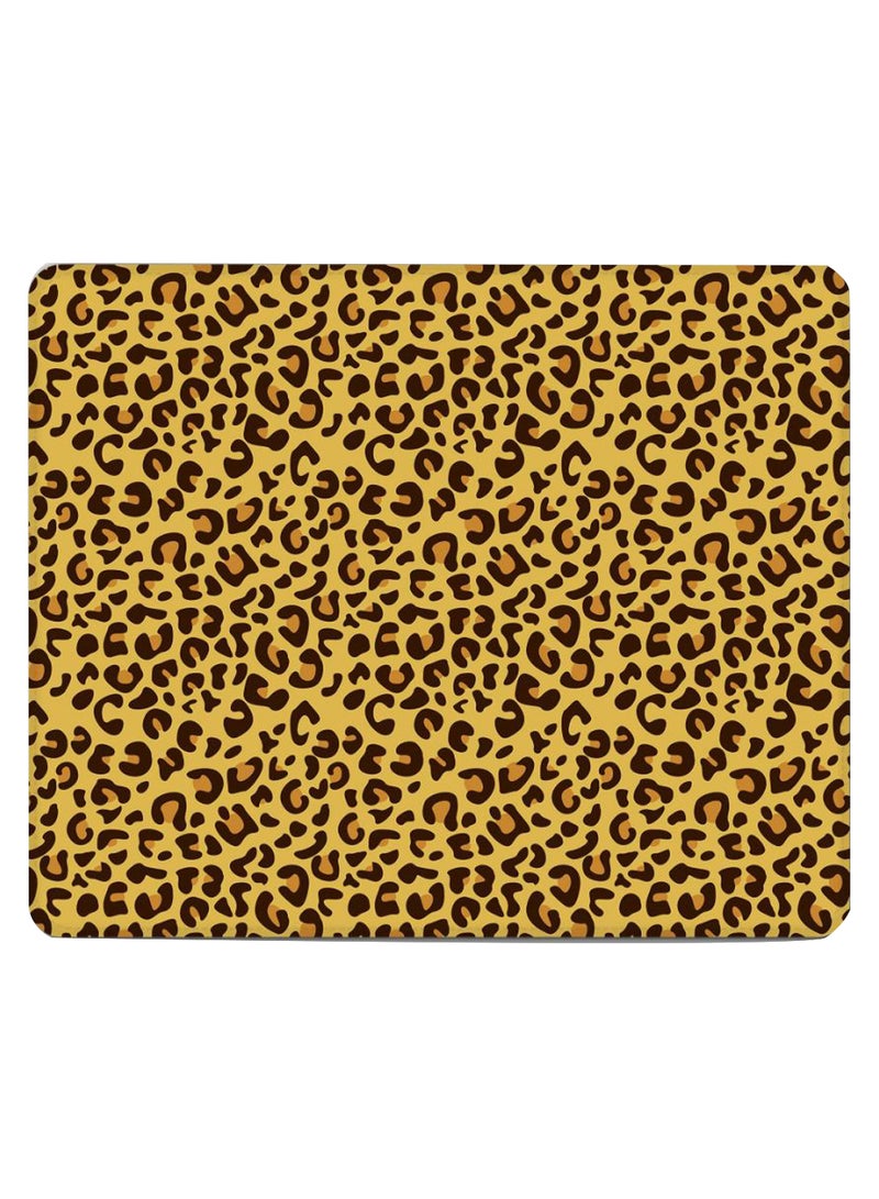 Stylizedd Leopard Skin Print Non-Slip Gaming Mousepad Yellow/Brown  - Image 1