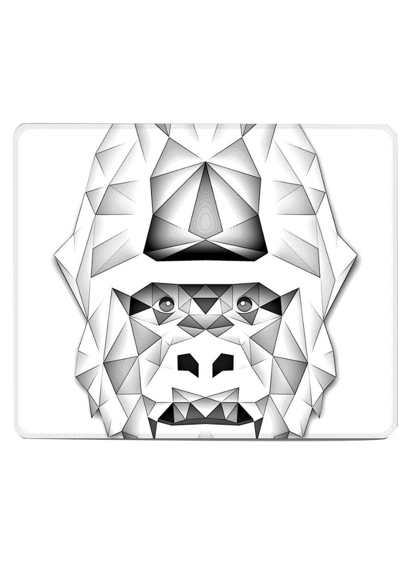 Stylizedd Poly Ape Non-Slip Gaming Mousepad White/Black  - Image 1