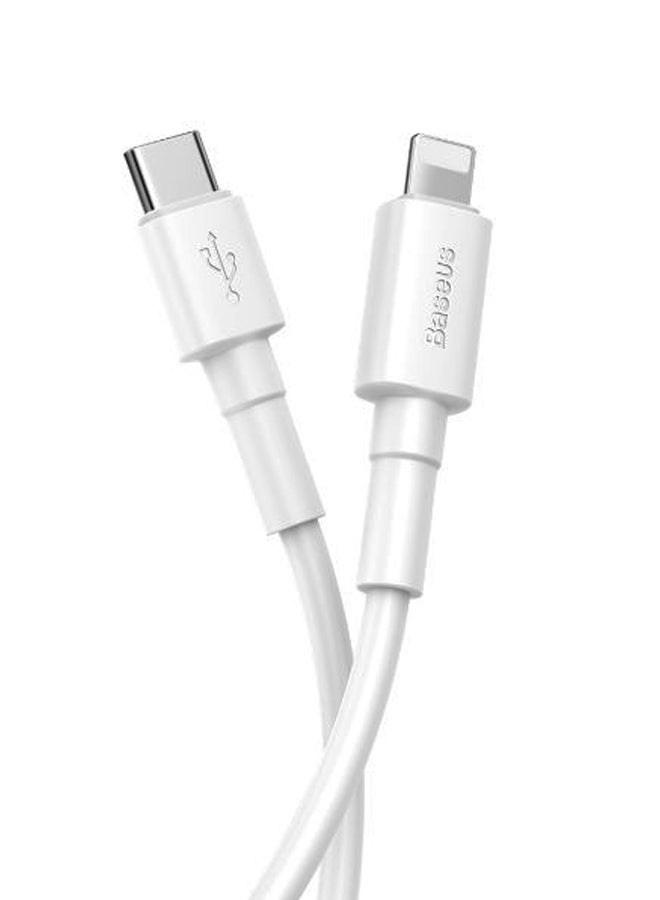 Baseus iPhone Lightning Cable USB C to Lightning-Fast Charger Cable Power Delivery PD 18W Compatible for iPhone 13 Pro/13 Pro Max/13/13 mini, New iPad 9, 12 mini/12 Pro Max 1M White  - Image 2