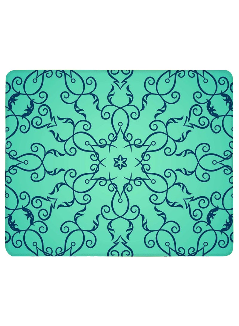 Stylizedd Arabian Star Non-Slip Gaming Mousepad Green/Blue - Image 1