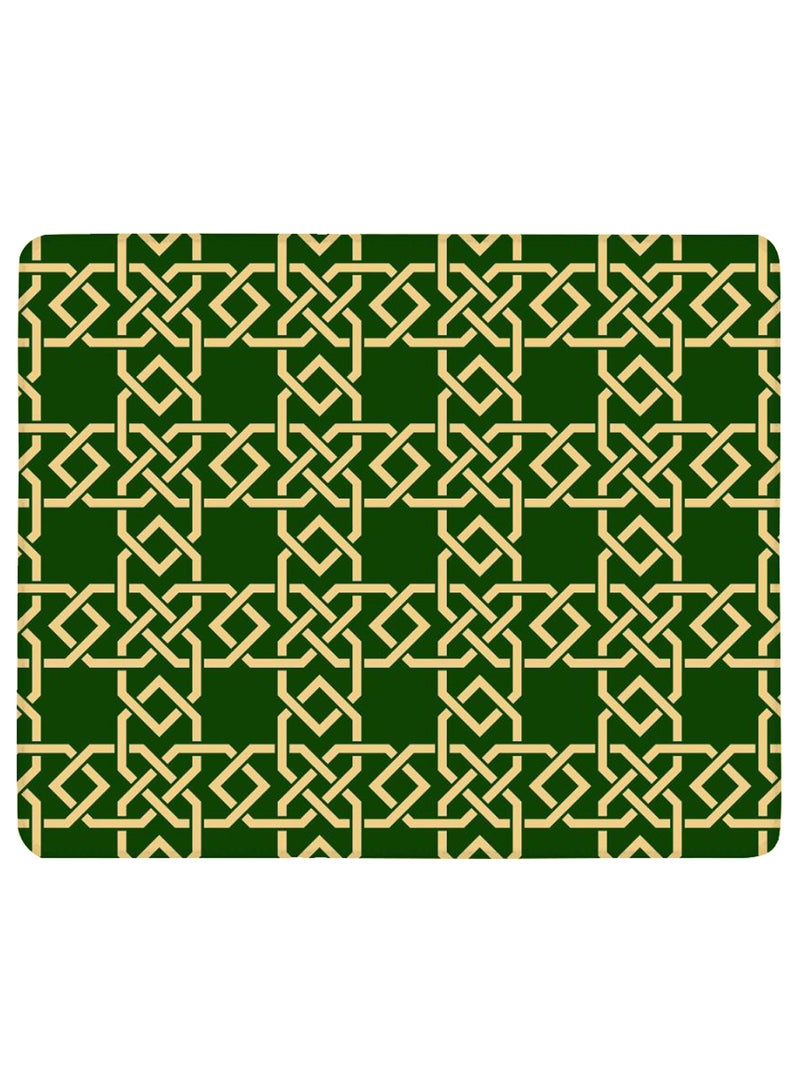 Stylizedd Arab Links Non-Slip Gaming Mousepad Green/Beige - Image 1