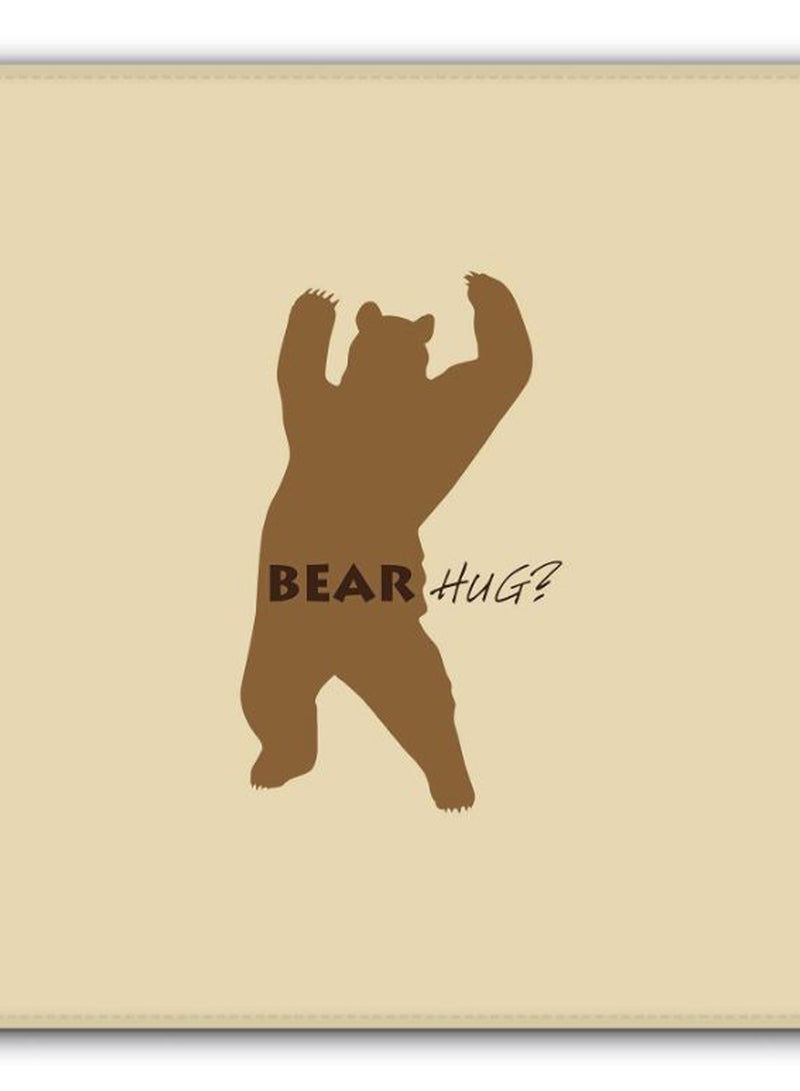 Stylizedd Bear Hug Non-Slip Gaming Mousepad Beige/Brown - Image 2