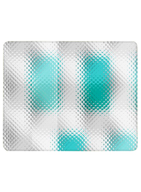 Cubic Stairs Non-Slip Gaming Mousepad White/Blue