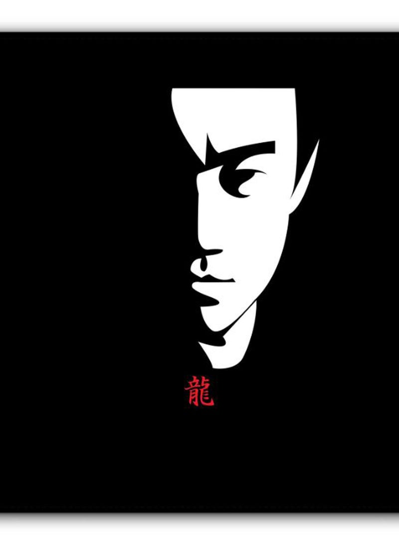 Stylizedd Bruce Lee Non-Slip Gaming Mousepad Black/White  - Image 2