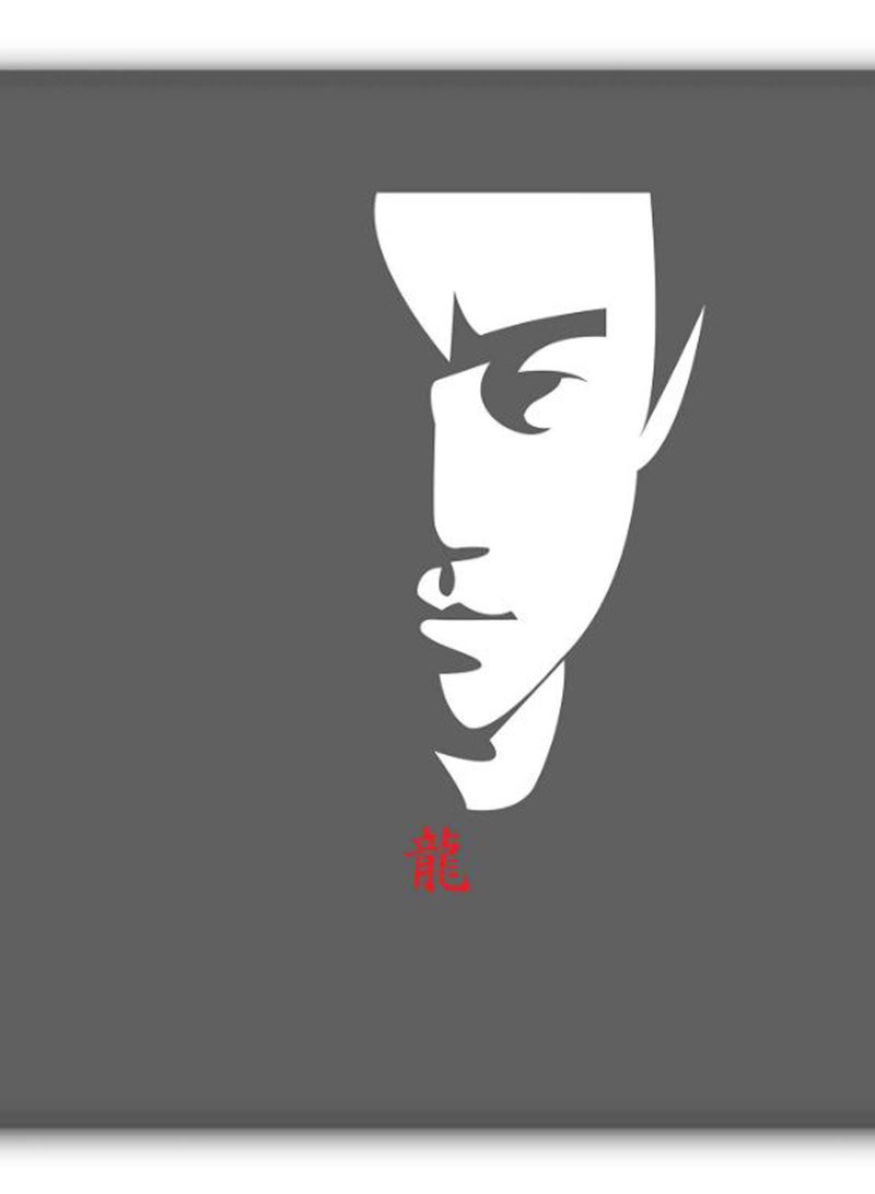 Stylizedd Bruce Lee Non-Slip Gaming Mousepad Grey/White - Image 2